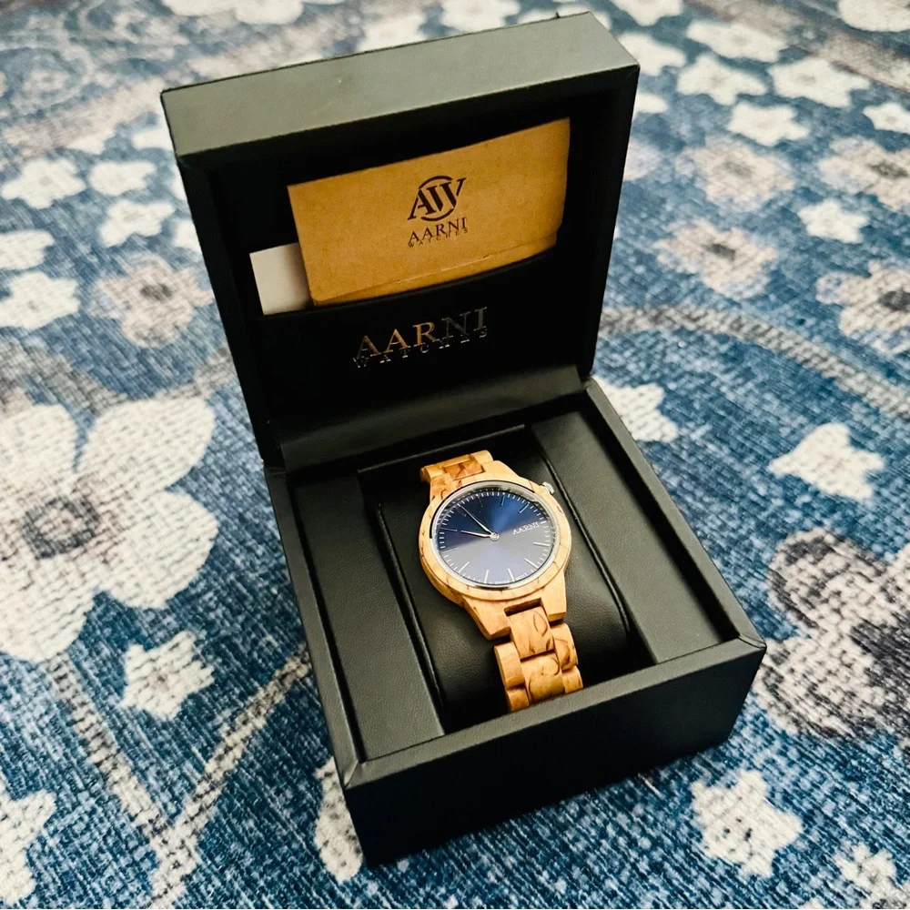 🆕 IN BOX!‎ • Aarni Scandanavian wooden watch • Vega Curly Birch